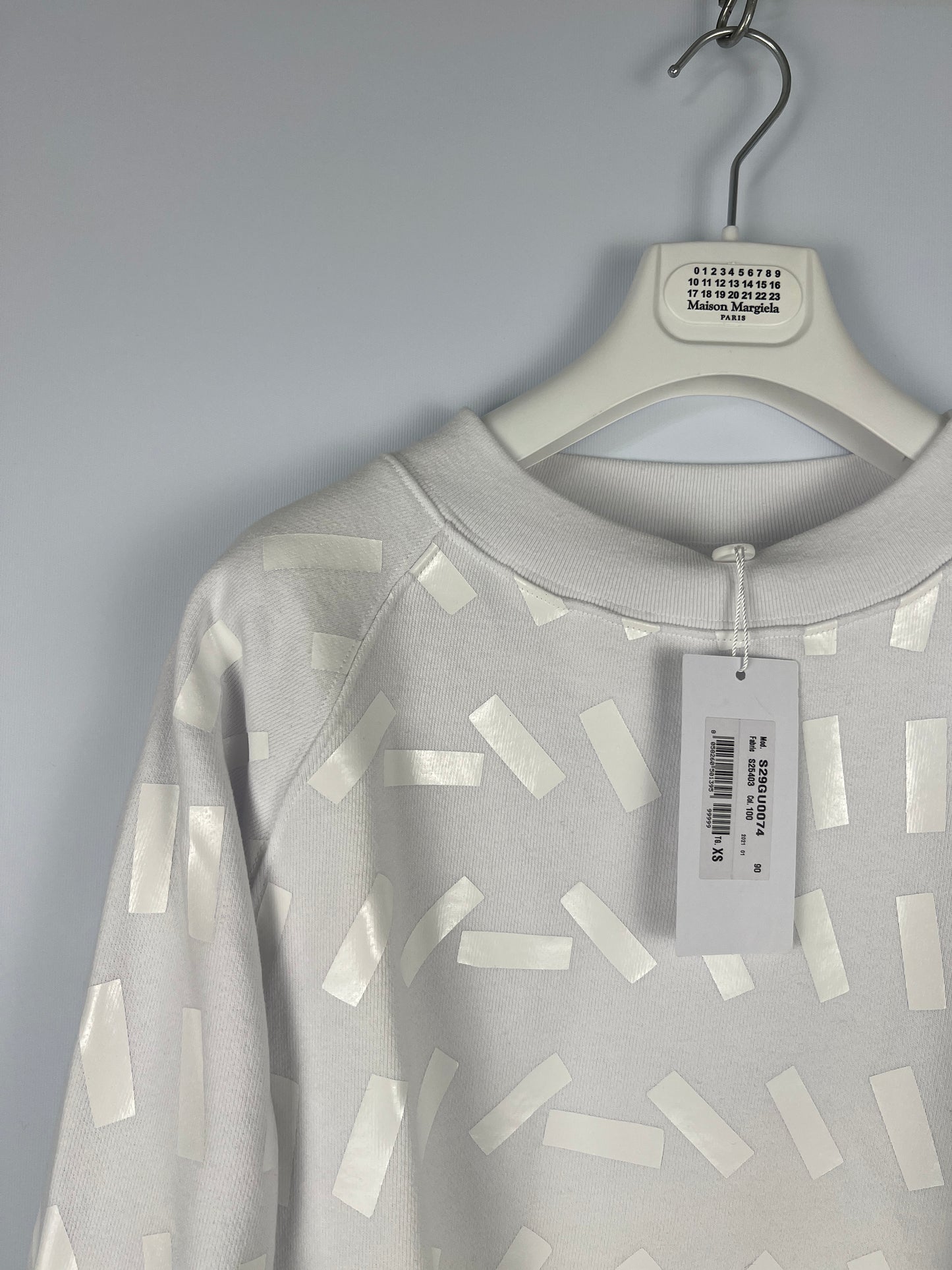 Felpa bianca "Artisanal" Maison Martin Margiela (nuova con cartellino) - Taglia S