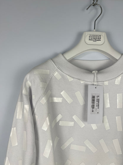 Felpa bianca "Artisanal" Maison Martin Margiela (nuova con cartellino) - Taglia S