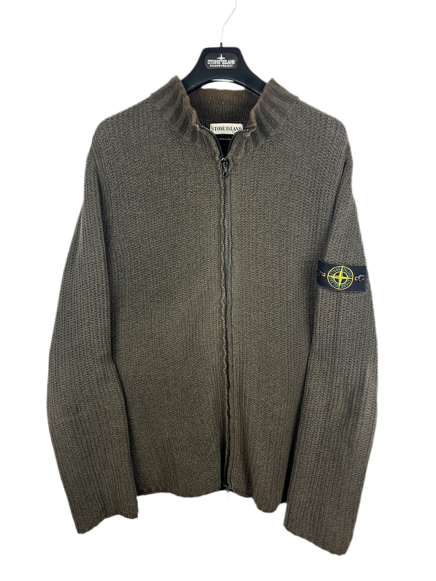Maglione Vintage marrone con zip Stone Island - Taglia XL