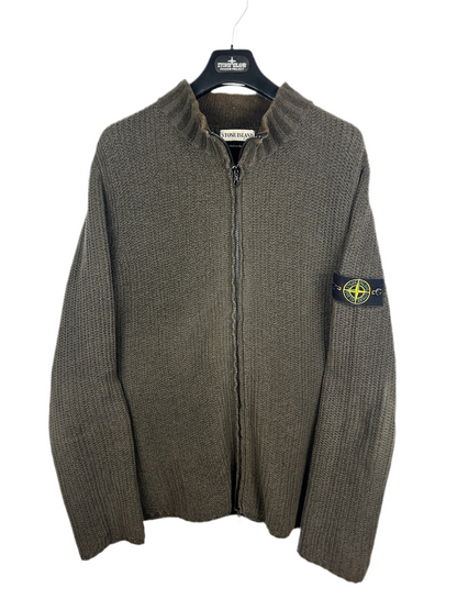 Maglione Vintage marrone con zip Stone Island - Taglia XL