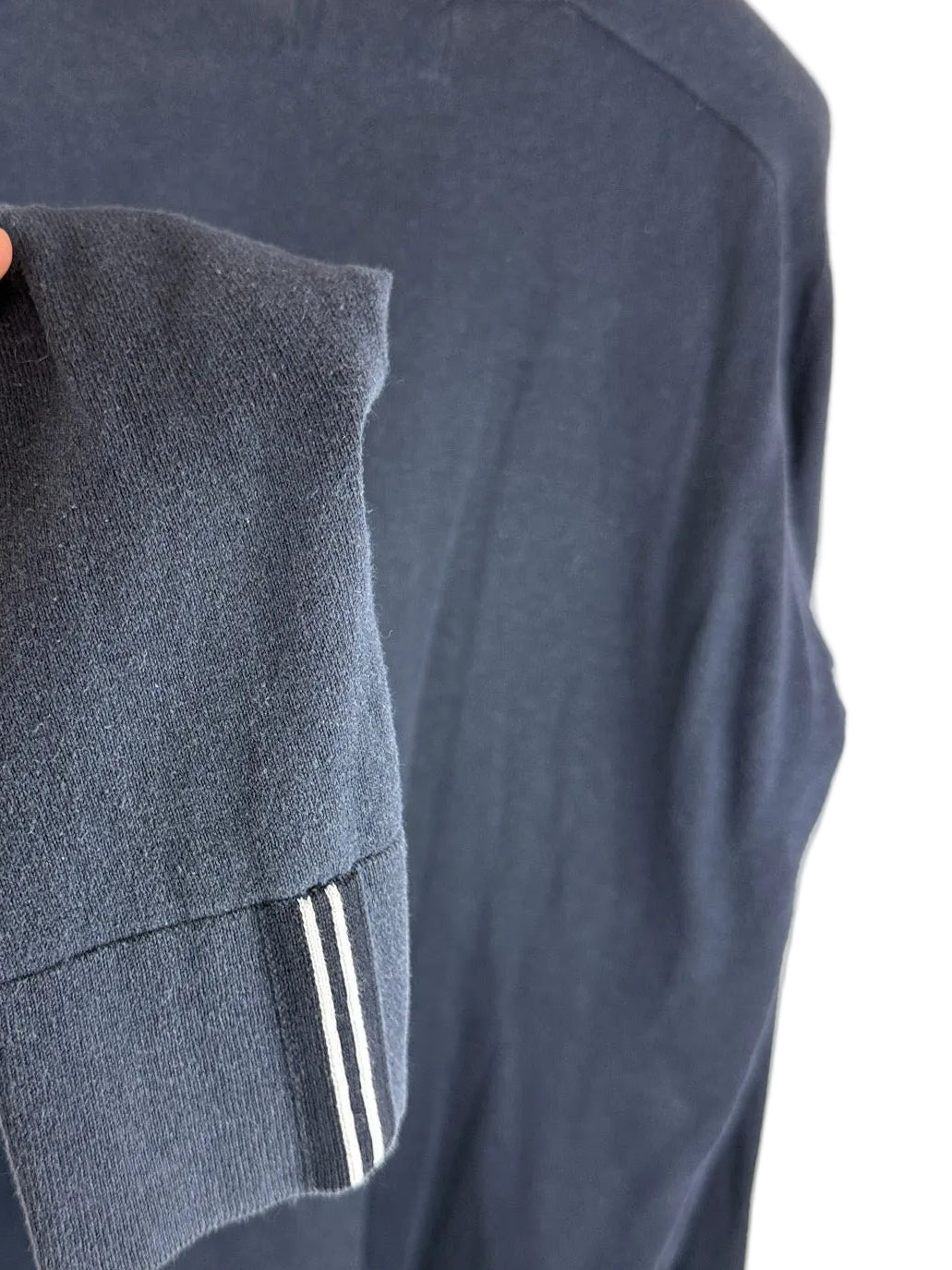 Maglione blu navy con strisce sui polsini Stone Island - Taglia XL
