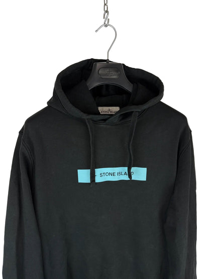 Felpa nera con cappuccio Stone Island - Taglia L