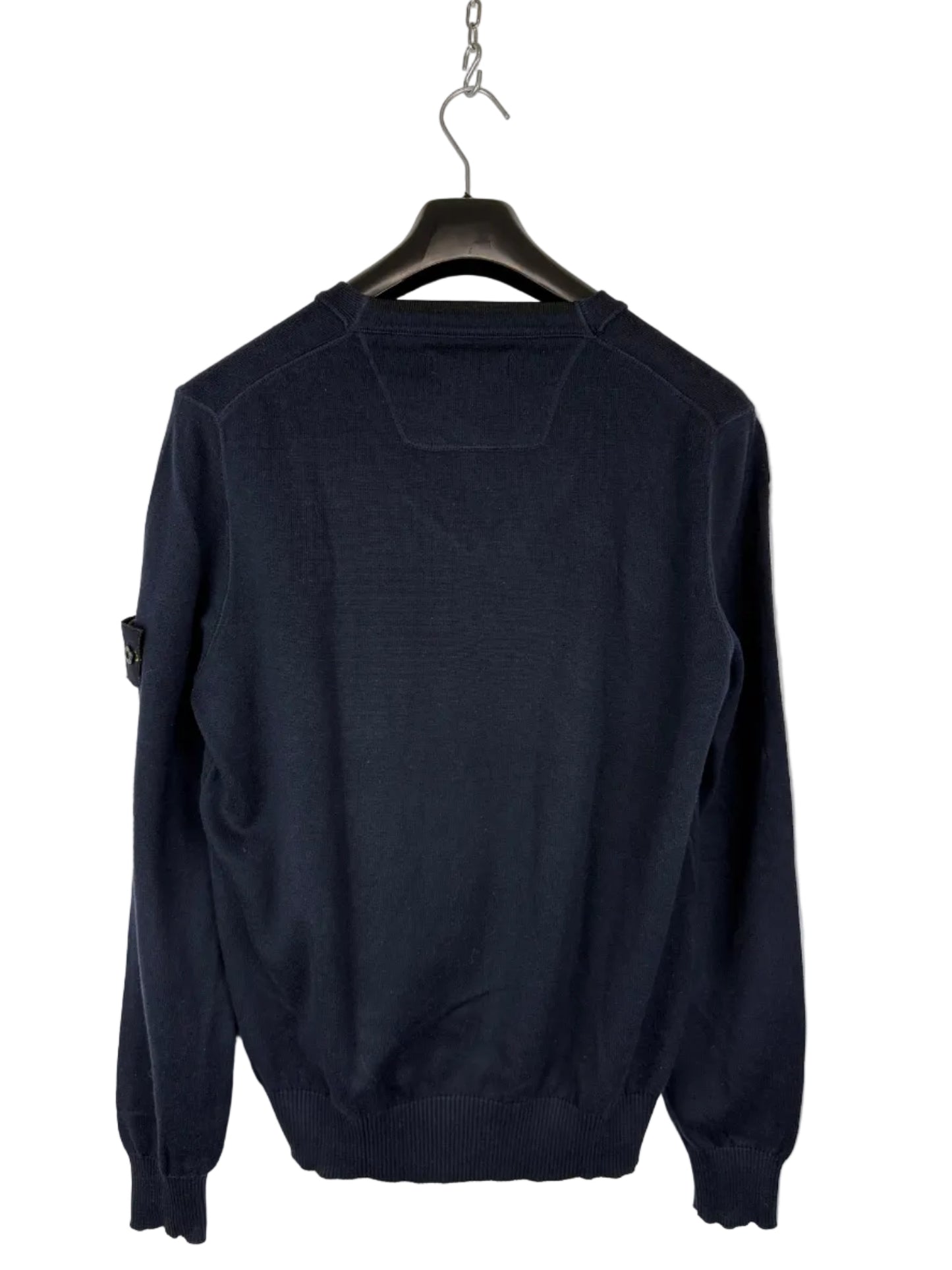 Maglione blu navy con scollo a V Stone Island - Taglia L