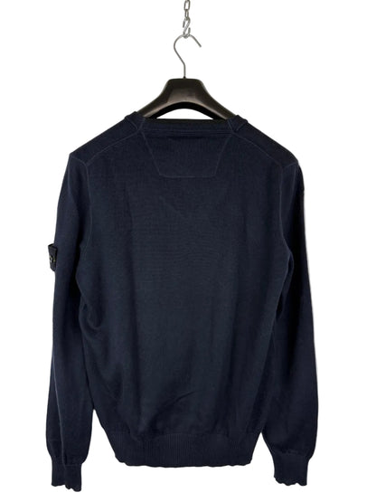 Maglione blu navy con scollo a V Stone Island - Taglia L