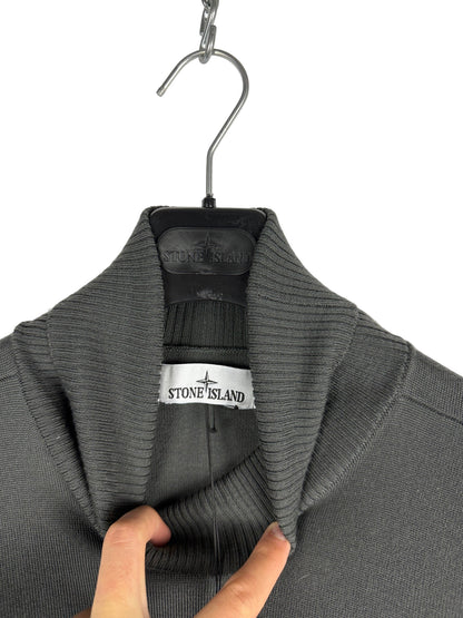 Maglione dolcevita grigio Stone Island (nuovo con cartellino) - Taglia S
