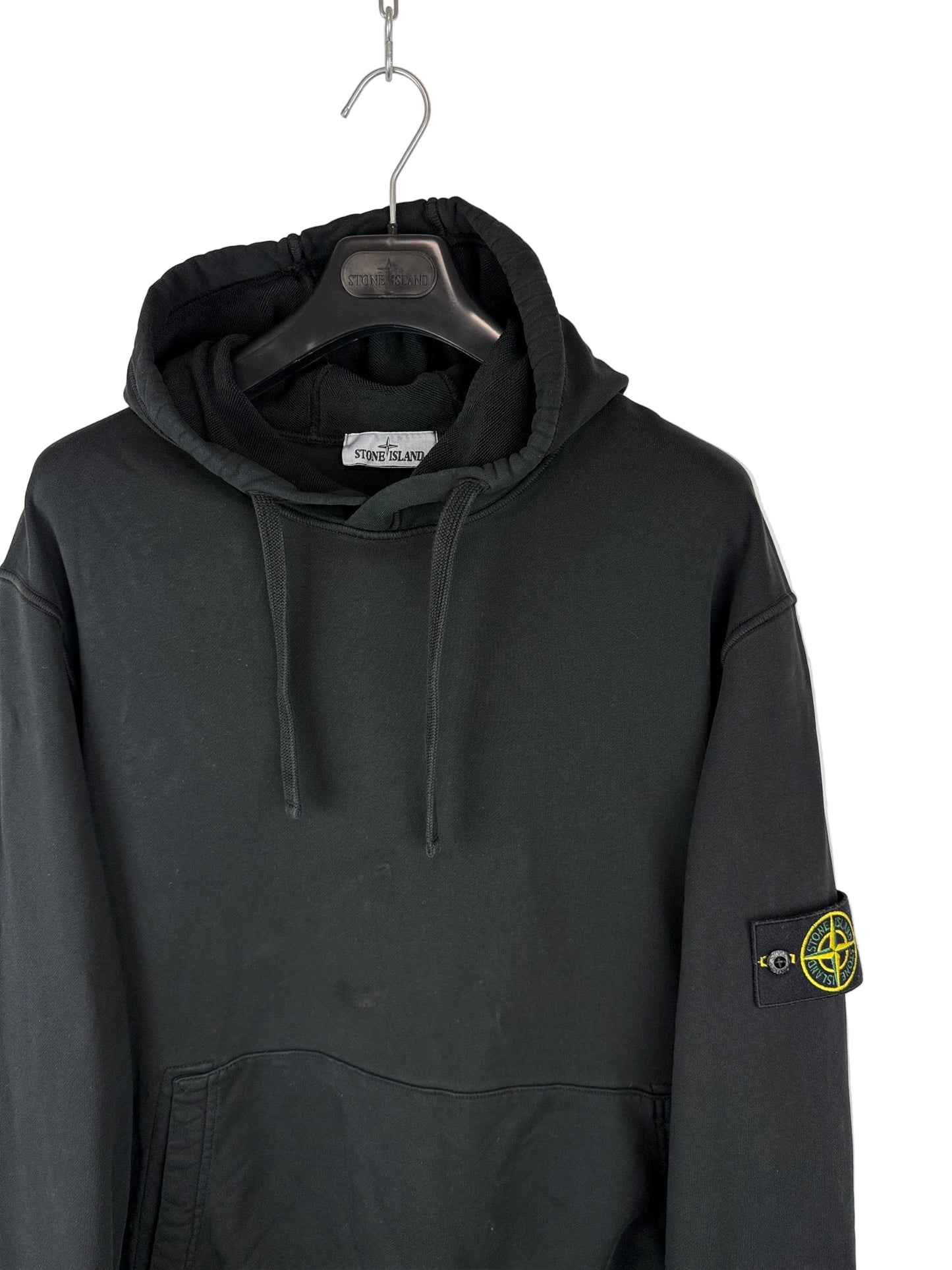 Felpa nera con cappuccio Stone Island - Taglia XXL