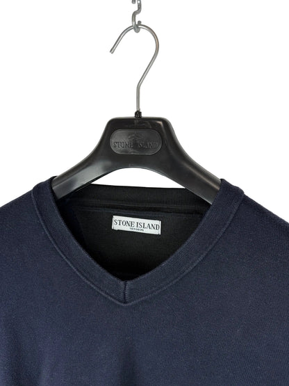 Maglione blu navy con scollo a V Stone Island - Taglia L
