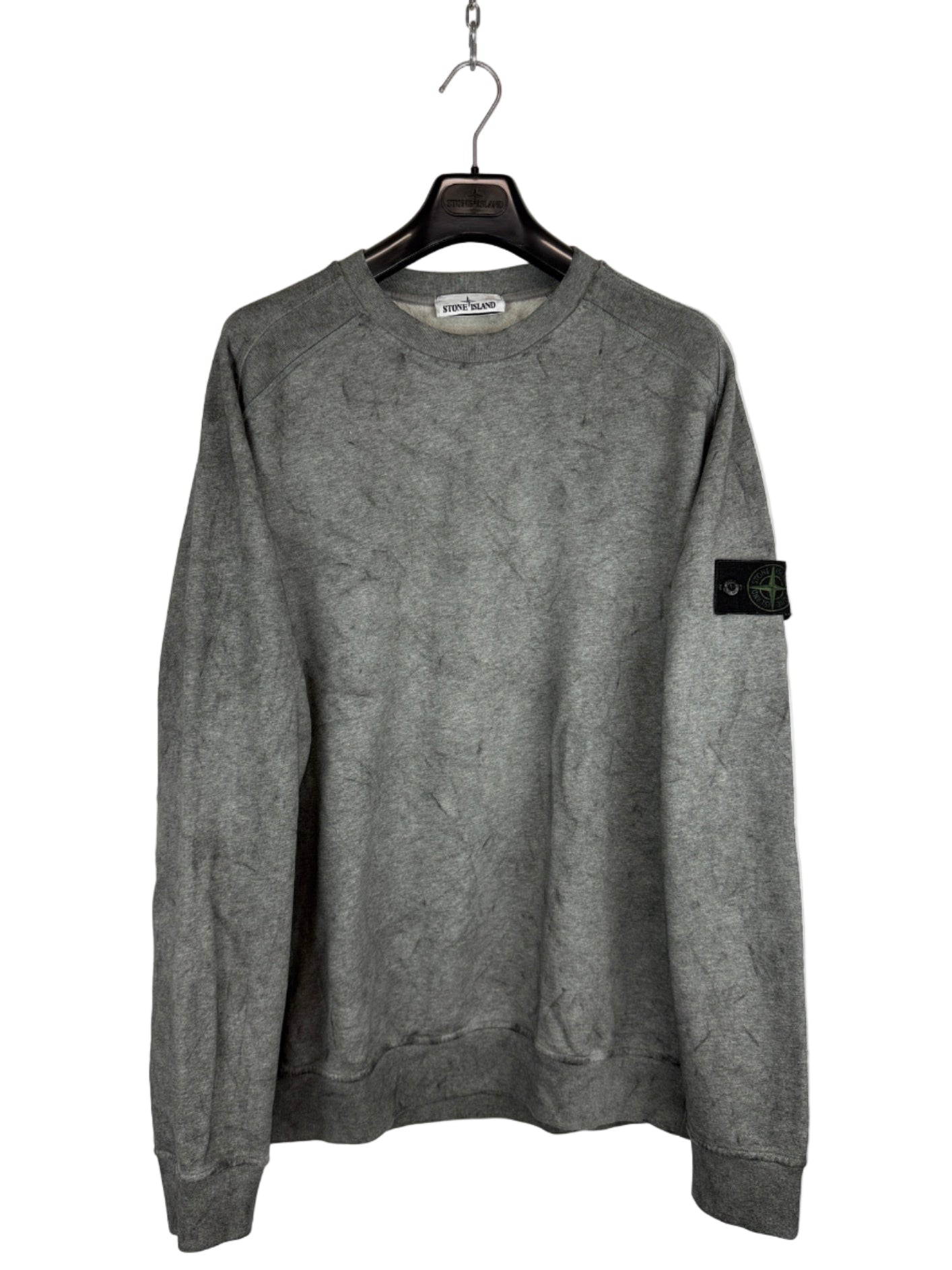 Felpa grigia con trattamento Dust Colour Stone Island - Taglia XL