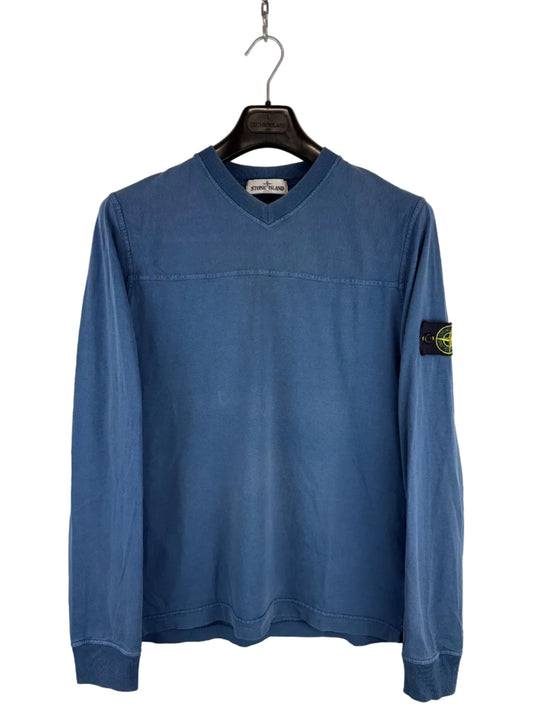 Maglioncino blu con scollo a V Stone Island - Taglia XL