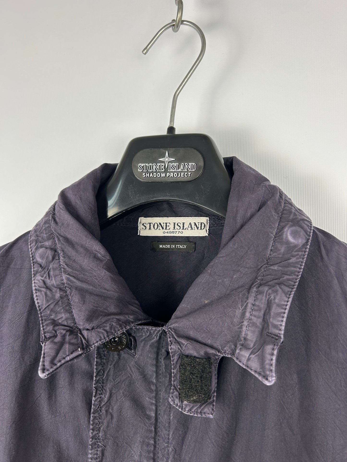 Giacca blu navy vintage Paul Harvey Stone Island con toppa sui gomiti - Taglia M