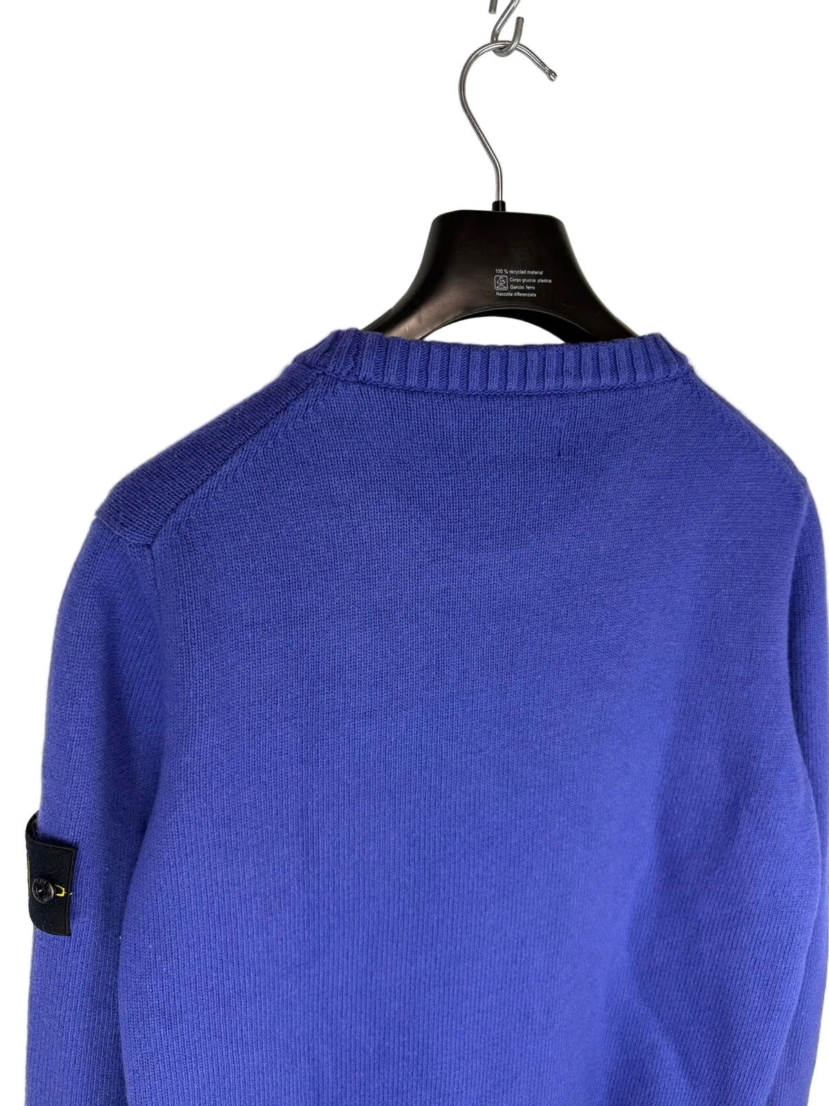 Maglione blu con logo frontale Stone Island - Taglia M