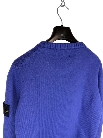 Maglione blu con logo frontale Stone Island - Taglia M