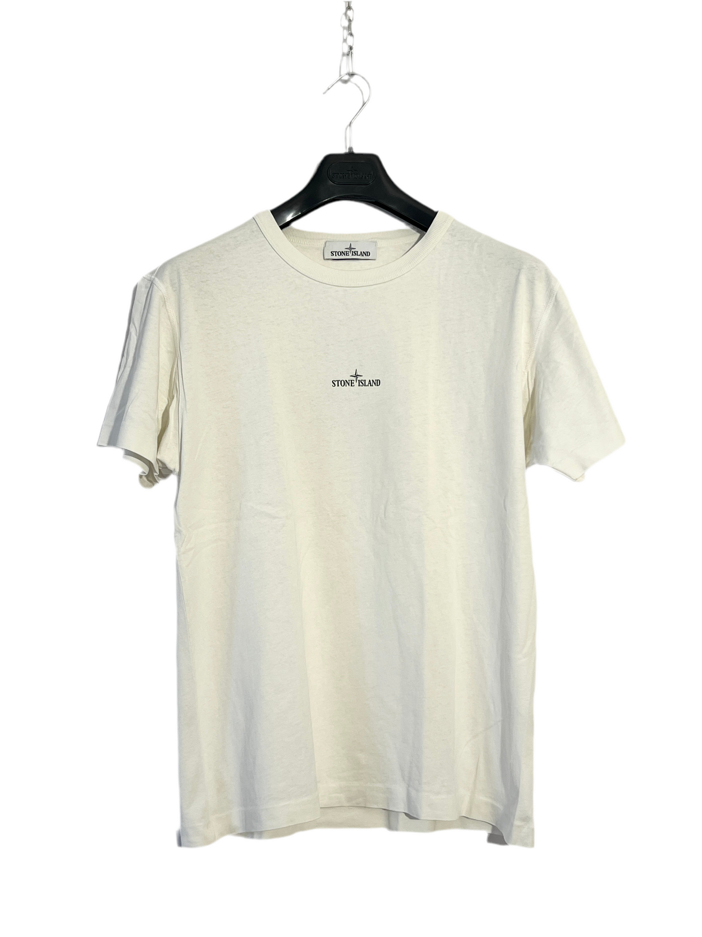 T-shirt bianca con stampa Stone Island - Taglia L