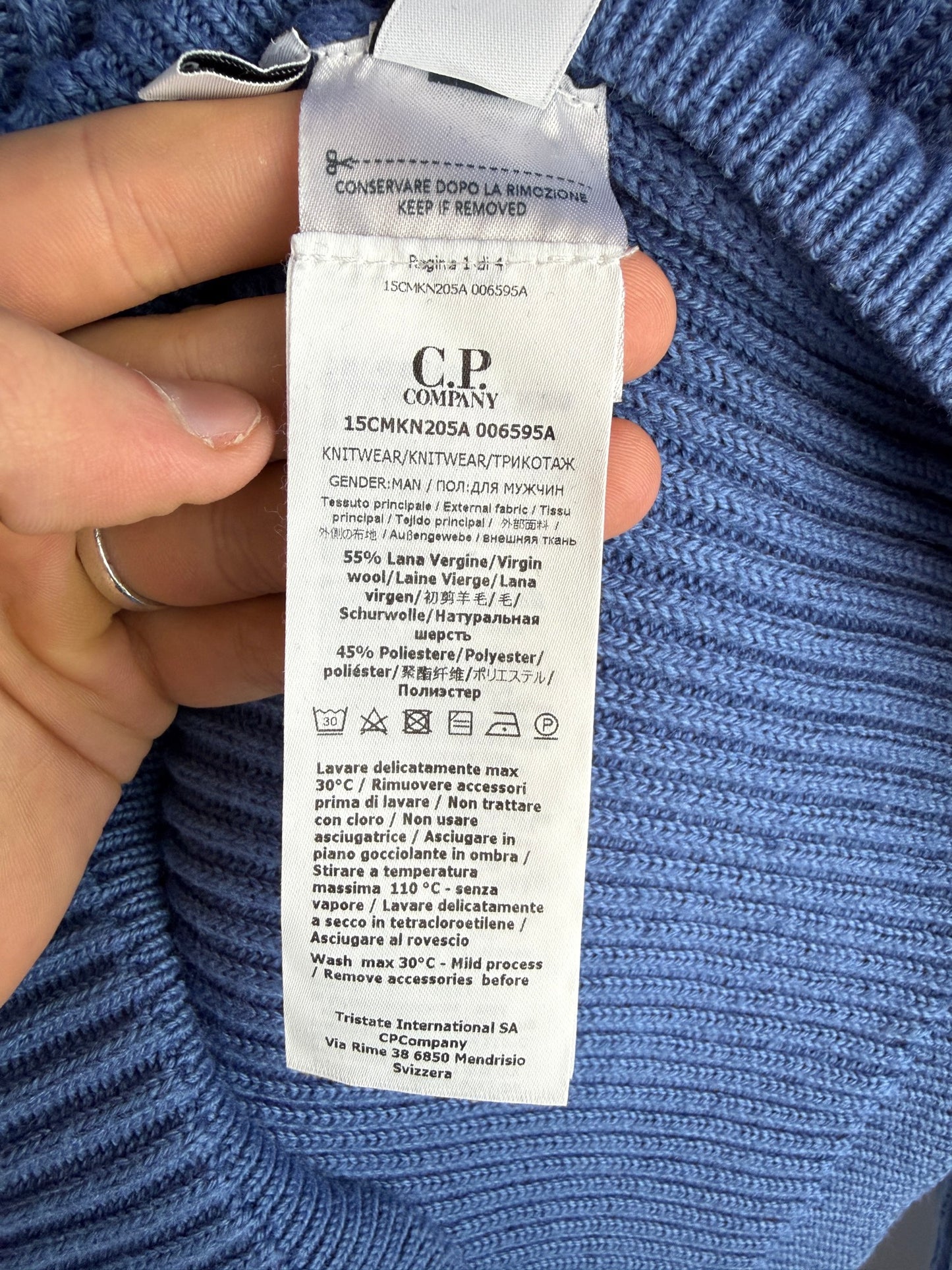 Maglione dolcevita blu C.P. Company - Taglia M