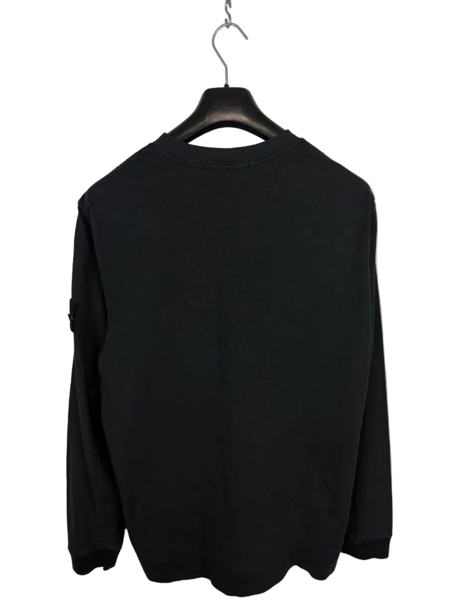 T-shirt a maniche lunghe nera con scollo a V Stone Island - Taglia XXL