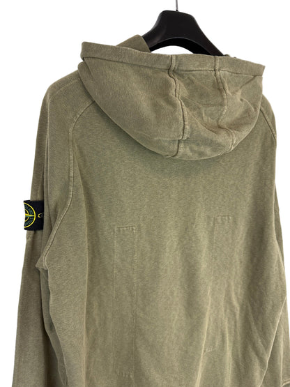 Felpa verde kaki con cappuccio Stone Island - Taglia XL