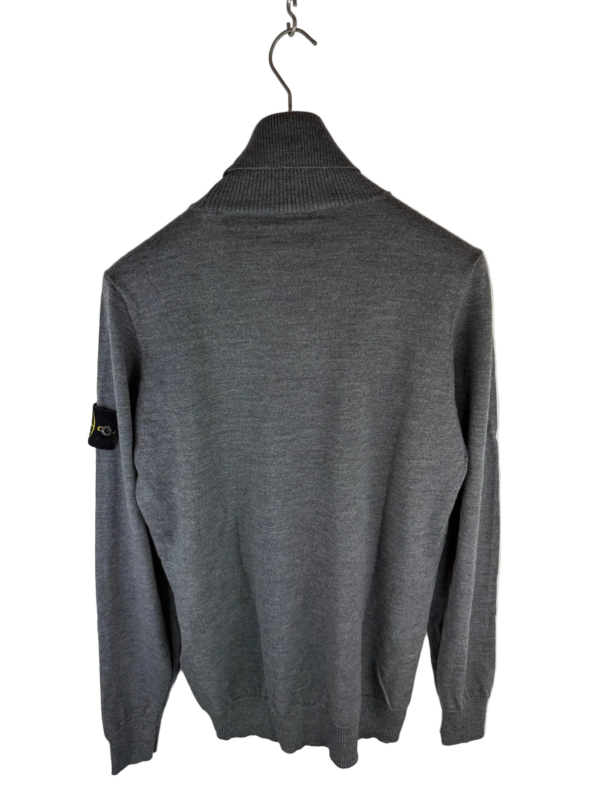 Maglione dolcevita grigio in 100% lana Stone Island - Taglia M