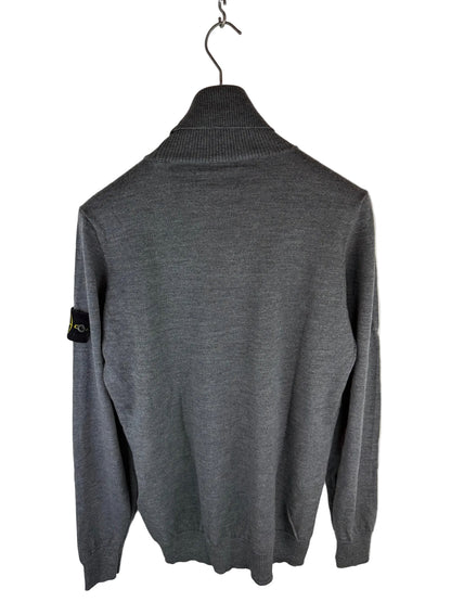 Maglione dolcevita grigio in 100% lana Stone Island - Taglia M