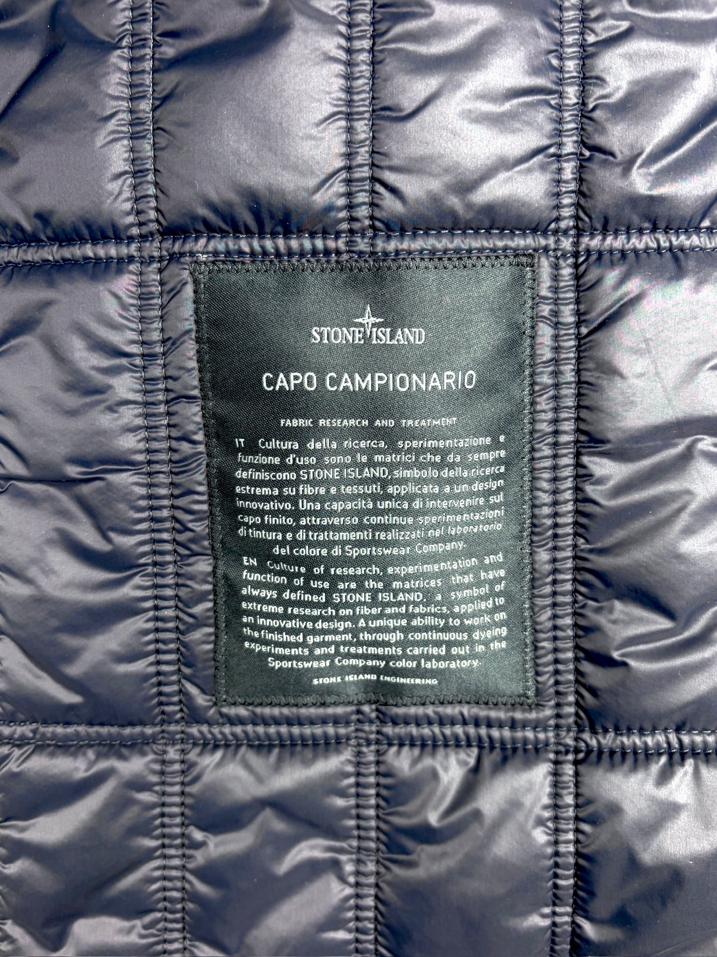 Giacca blu navy Ghost Piece Performance Flannel Capo Campionario Stone Island (nuova con cartellino) - Taglia L