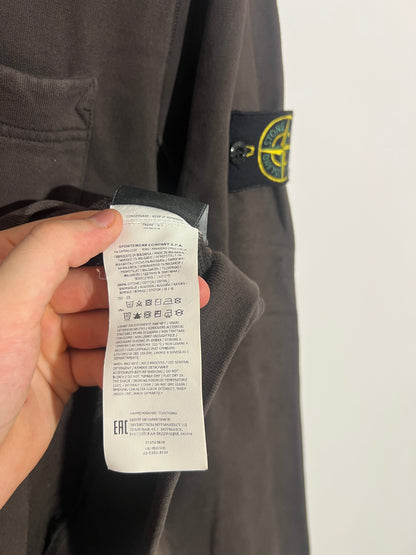 Felpa marrone con taschino sul petto Stone Island - Taglia L