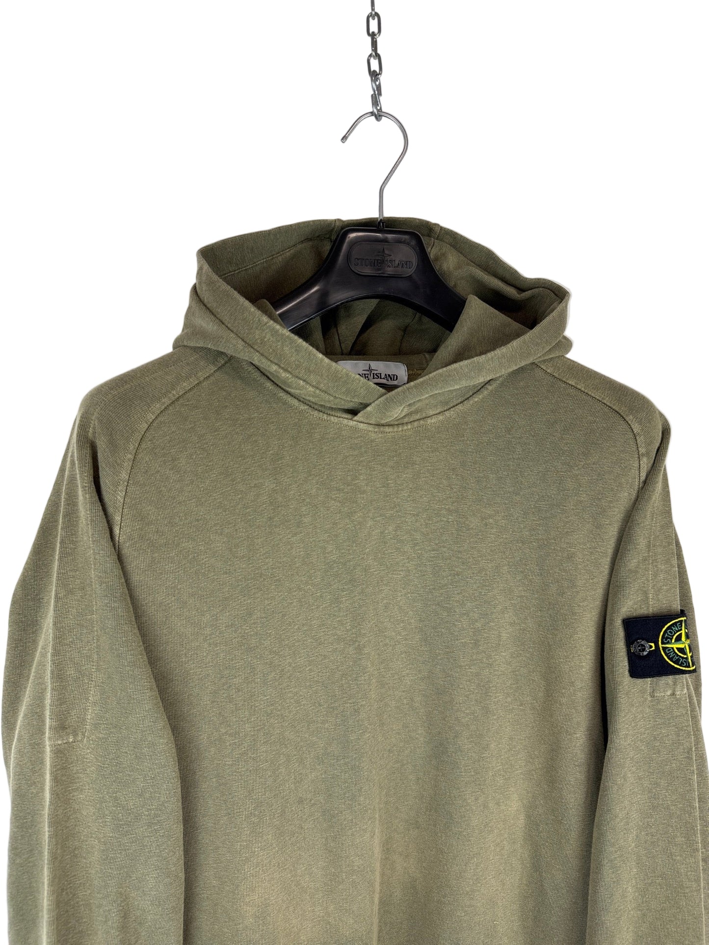 Felpa verde kaki con cappuccio Stone Island - Taglia XL