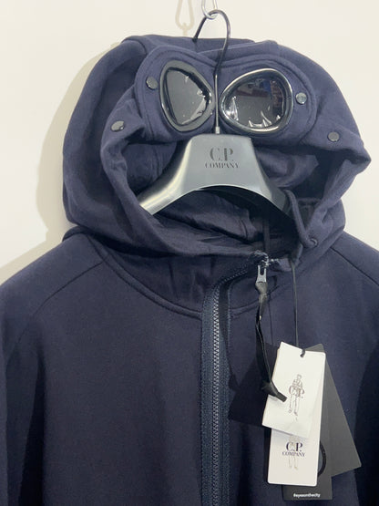 Felpa Goggle blu navy con cappuccio C.P. Company (nuova con cartellino) - Taglia L