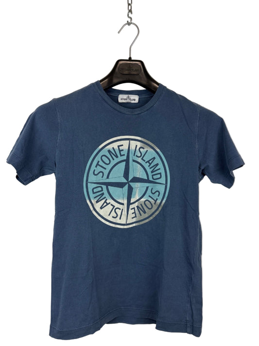 T-shirt blu con stampa Stone Island - Taglia Junior (12 anni, 156cm)