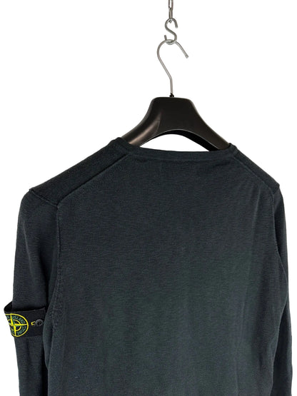 Maglione nero con scollo a V Stone Island - Taglia L