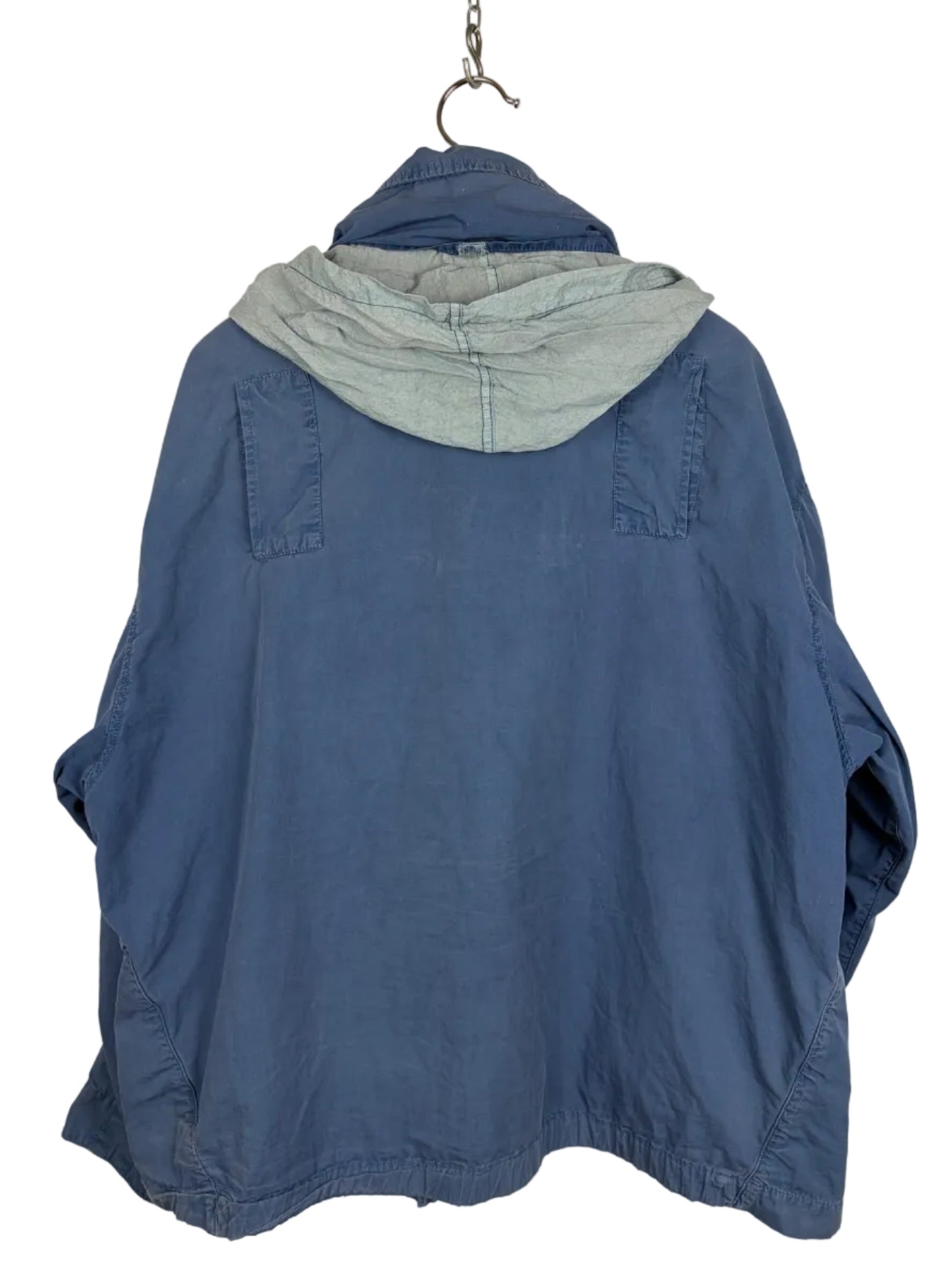 Giacca blu con chiusura zip e bottoni e cappuccio Boneville - Taglia XL