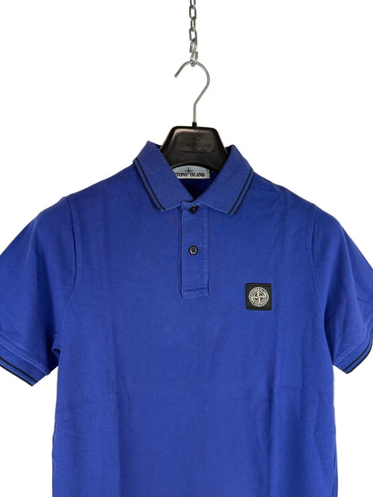Stone Island Short-sleeve Blue Polo Shirt - Size S
