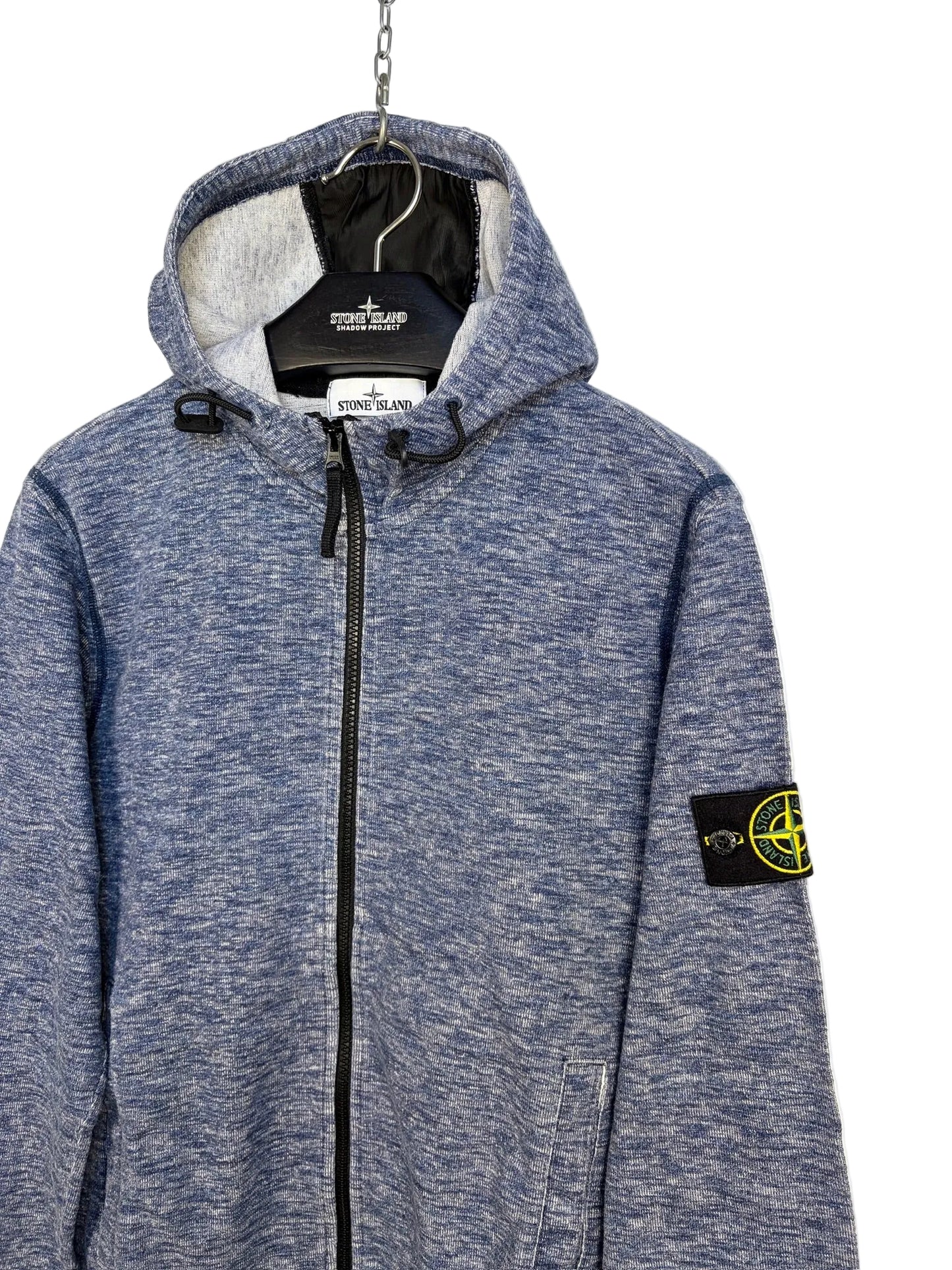 Felpa blu con zip e cappuccio Stone Island - Taglia L