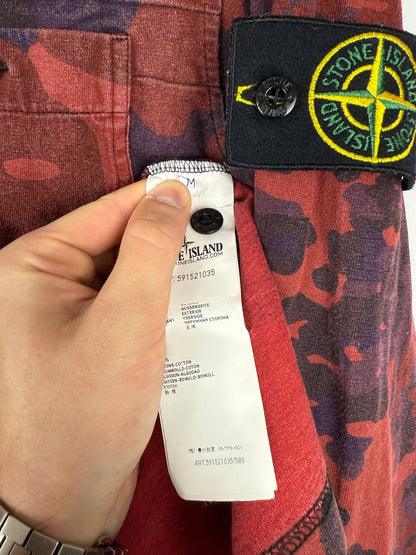 T-shirt a maniche lunghe camo rossa Stone Island - Taglia M