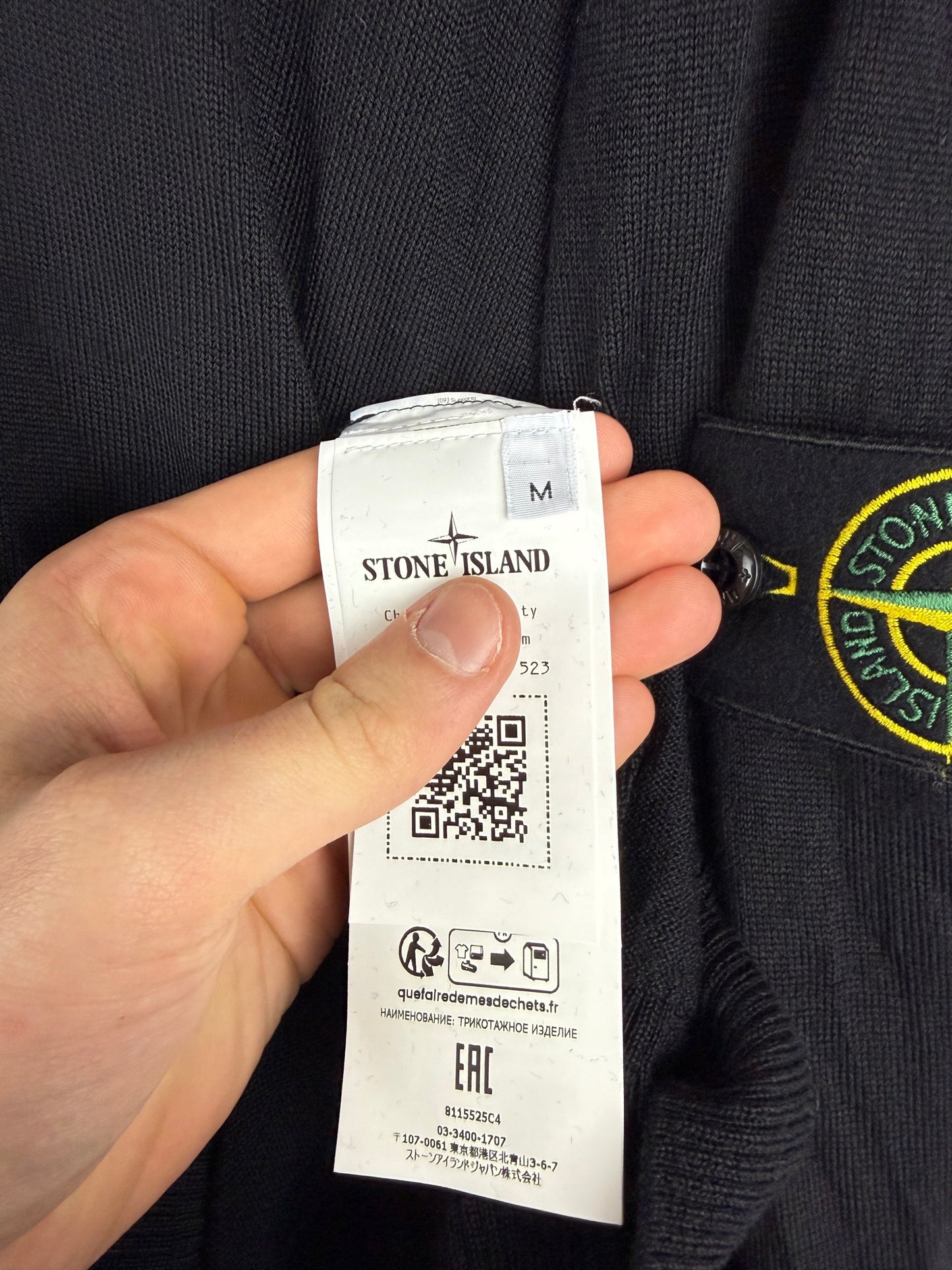 Maglione dolcevita nero Stone Island - Taglia S