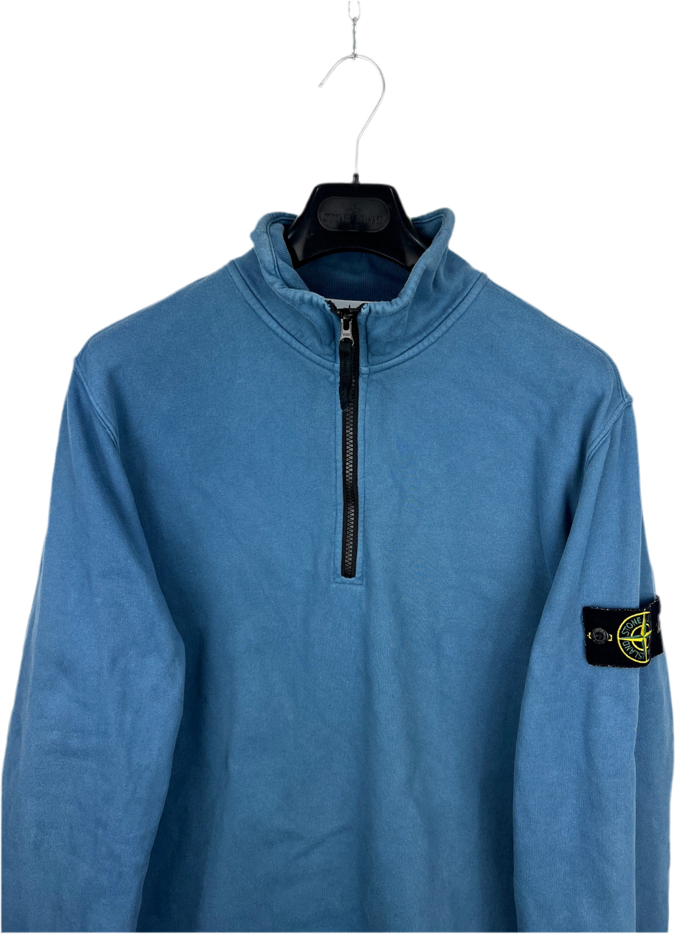 Felpa con zip a collo alto blu Stone Island - Taglia XL
