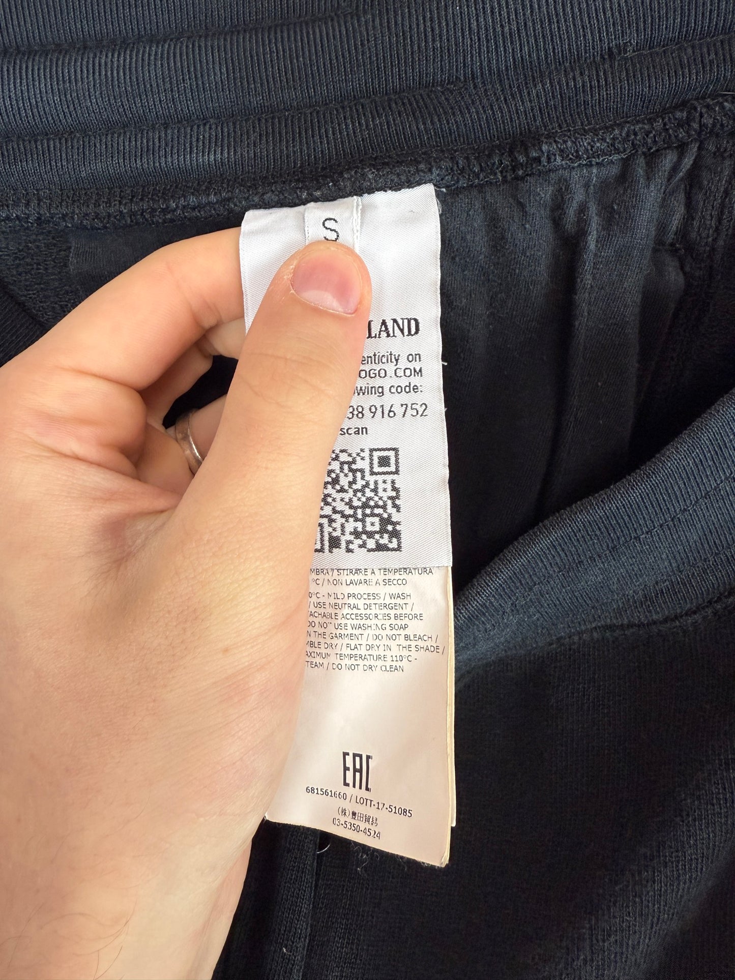 Pantaloni di tuta neri Stone Island - Taglia S