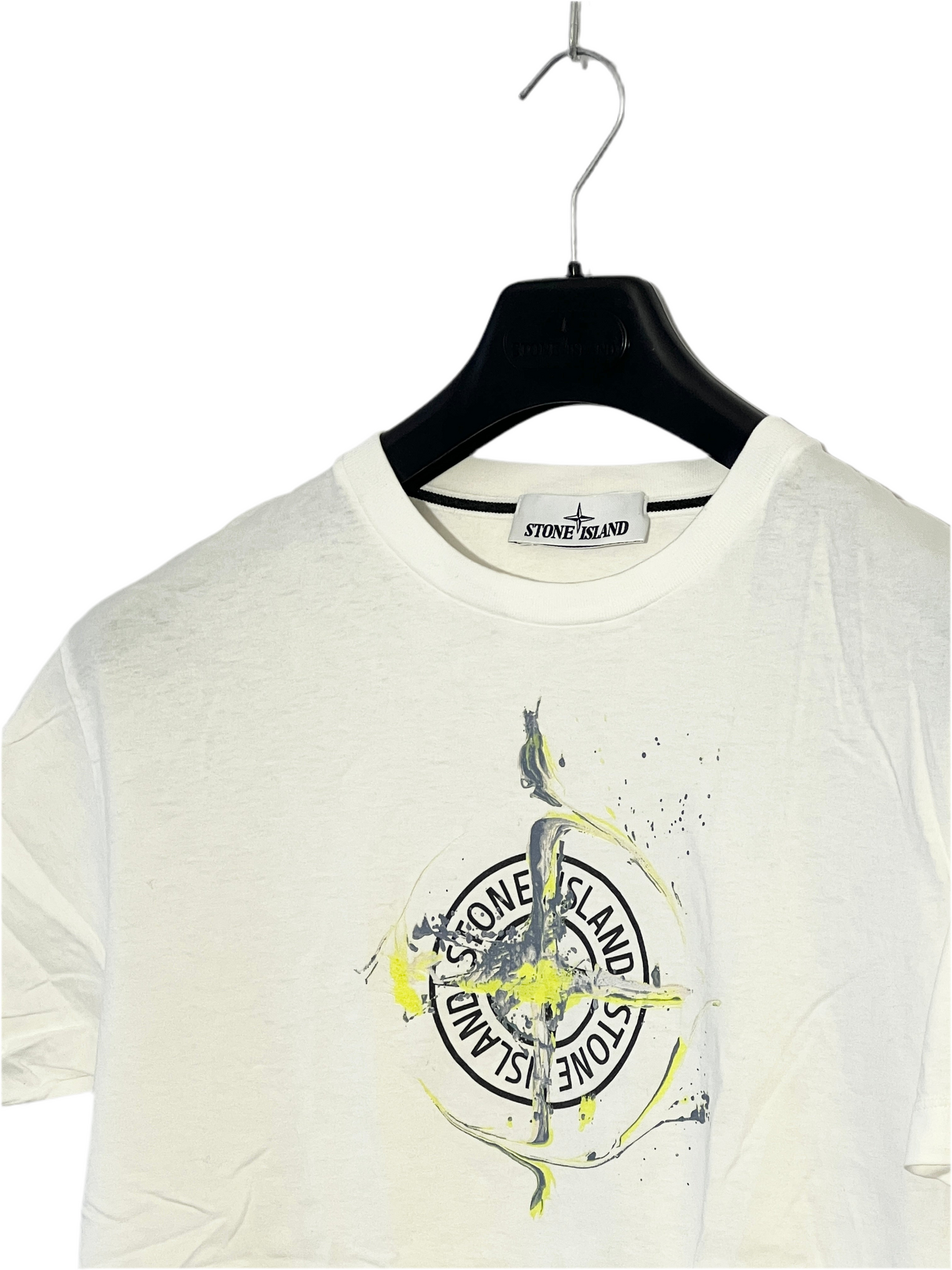 T-shirt bianca con stampa Stone Island - Taglia L