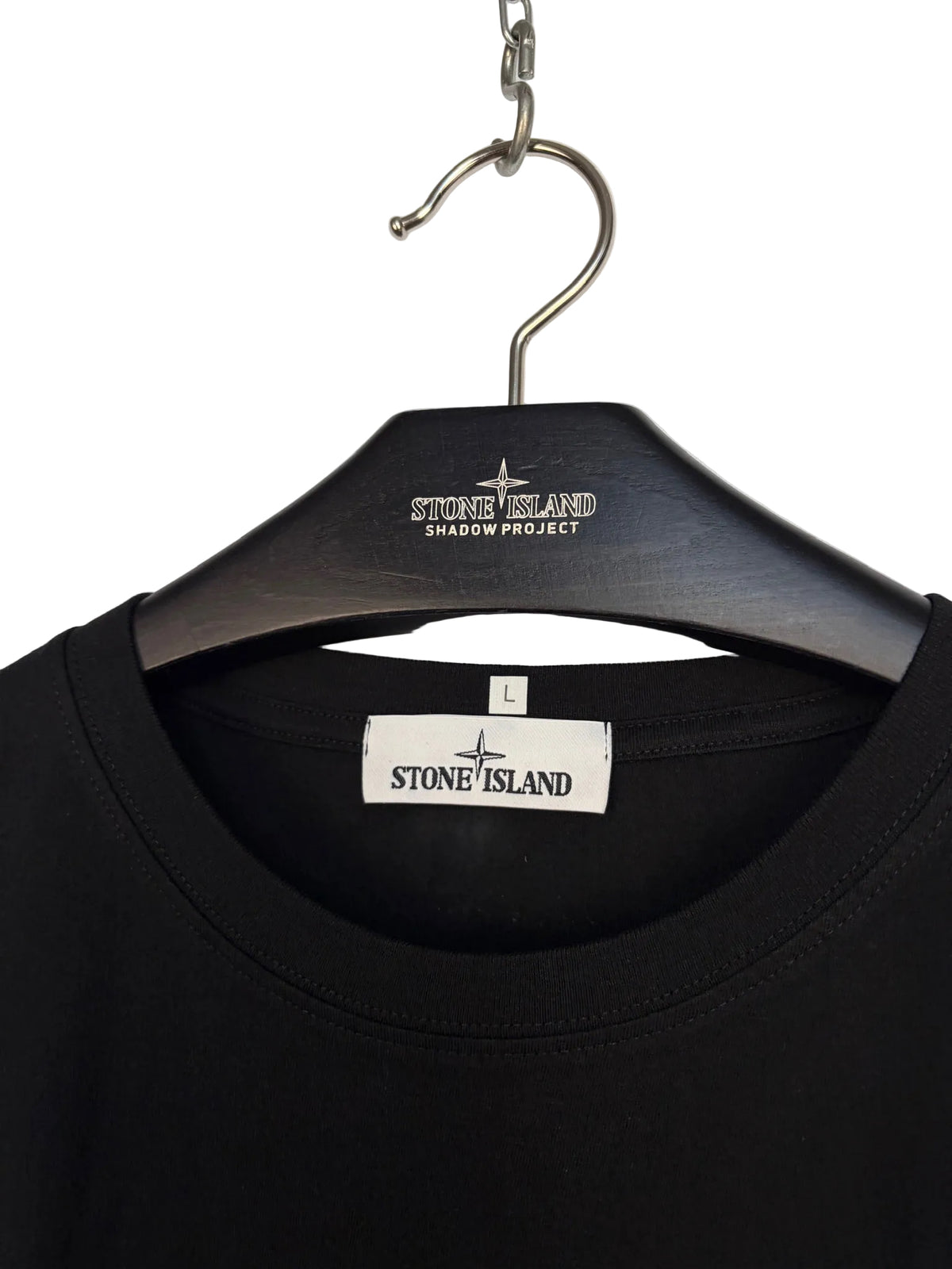 Promotional black t-shirt from the Toronto Stone Island shop - Size L