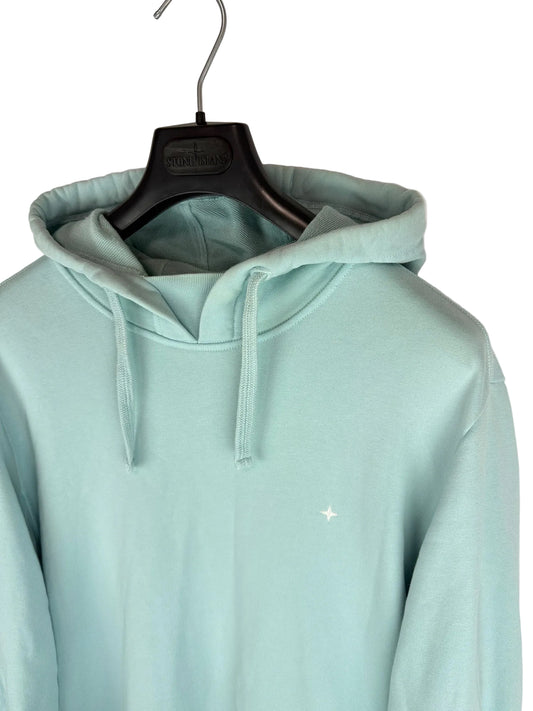 Felpa turchese con cappuccio Stellina Stone Island - Taglia M