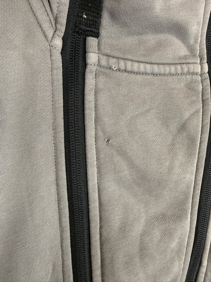 Felpa grigia con doppia zip e cappuccio Stone Island - Taglia XL