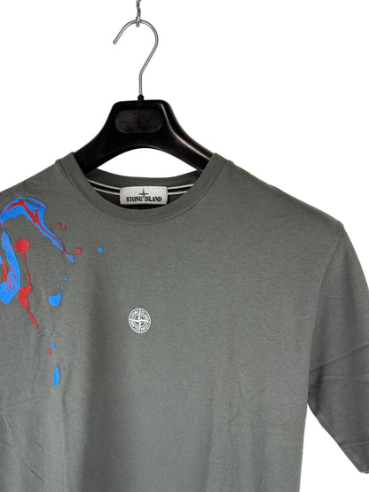 T-shirt grigia con fantasia Stone Island - Taglia M
