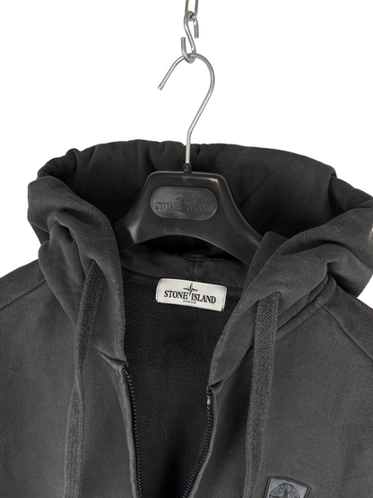 Felpa nera con zip e cappuccio Stone Island - Taglia XL
