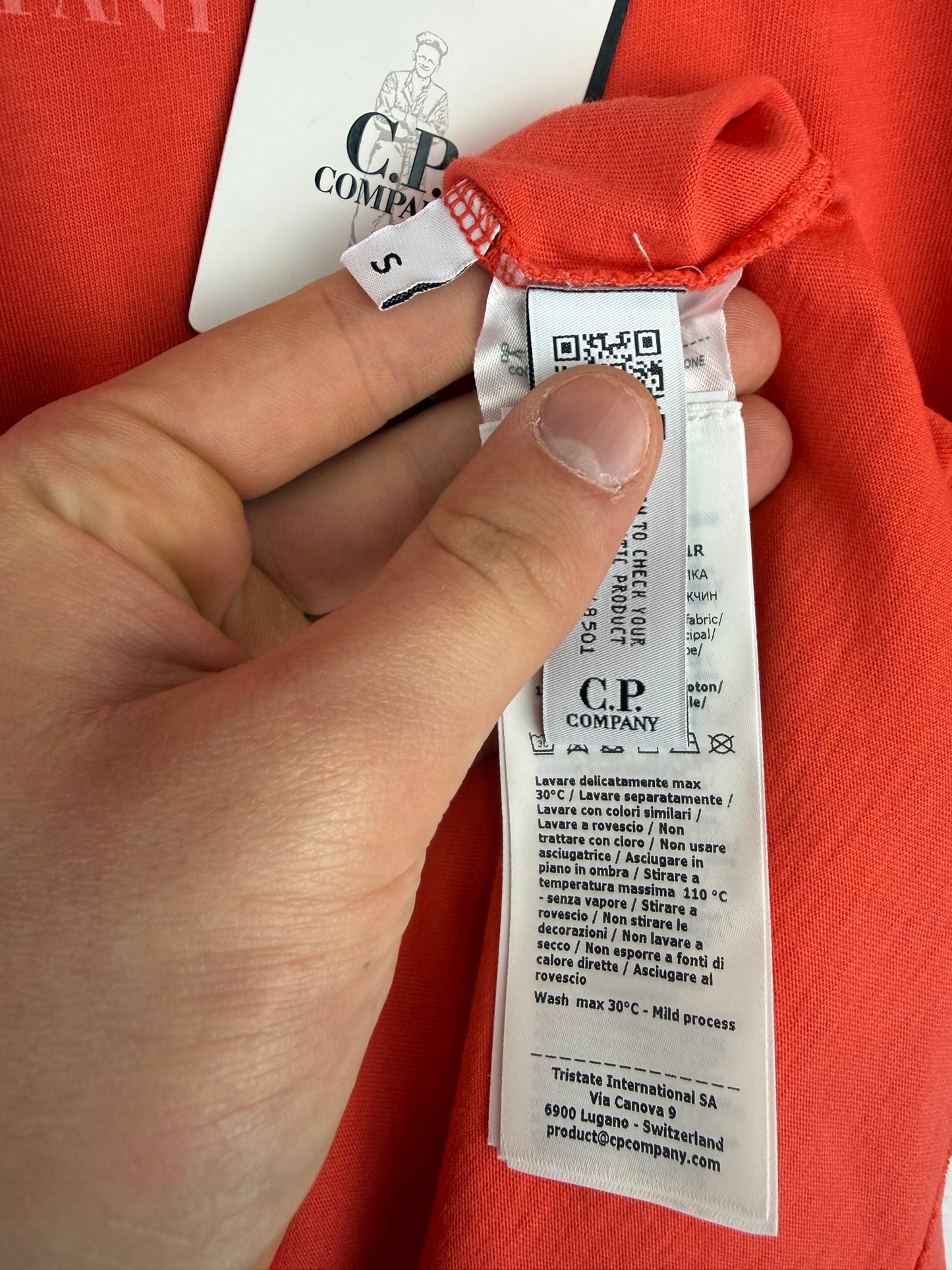 T-shirt arancione C.P. Company (nuova con cartellino) - Taglia S