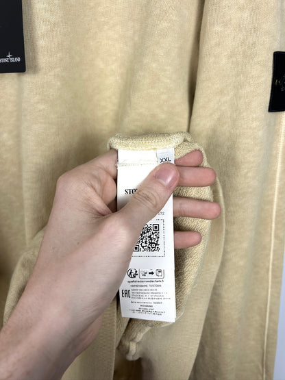 Felpa beige “Tinto old” Stone Island (nuova con cartellino) - Taglia XXL