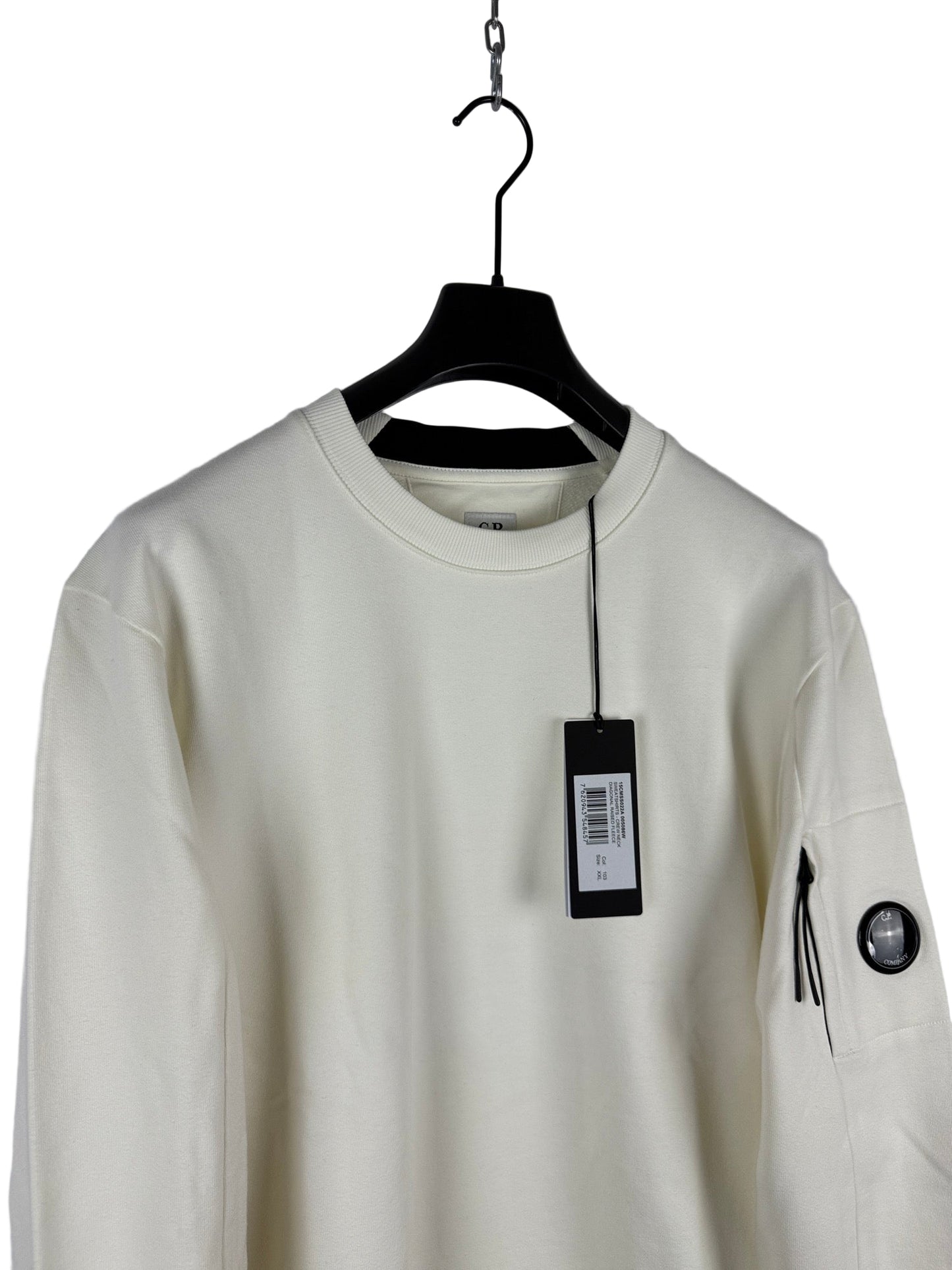 Felpa bianca C.P. Company (nuova con cartellino) - Taglia XXL