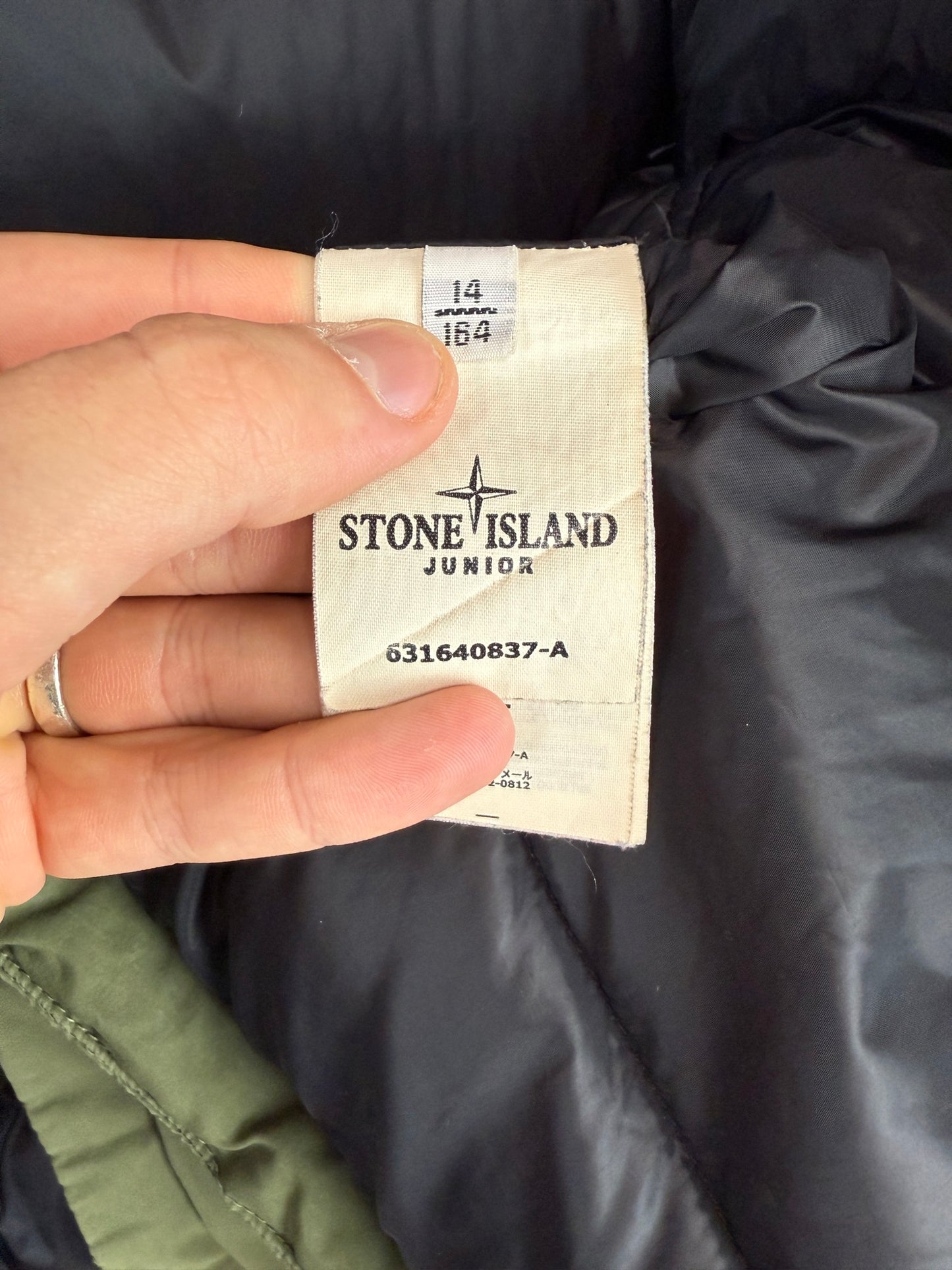 Cappotto verde imbottito Stone Island - Taglia Junior (14 anni, 165cm)