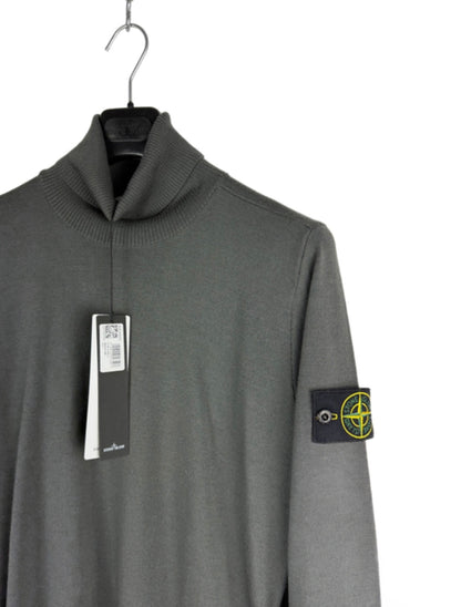 Maglione dolcevita grigio Stone Island (nuovo con cartellino) - Taglia S