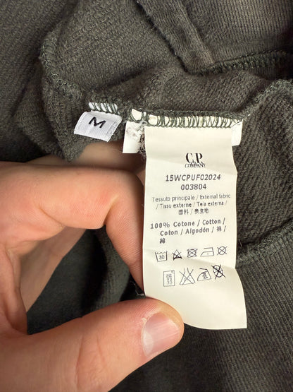 Felpa Goggle grigia con zip e cappuccio C.P. Company - Taglia M