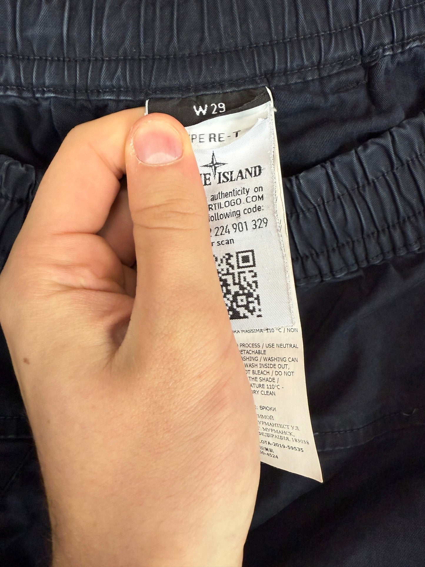 Pantaloni cargo blu navy Ghost Stone Island - Taglia 44