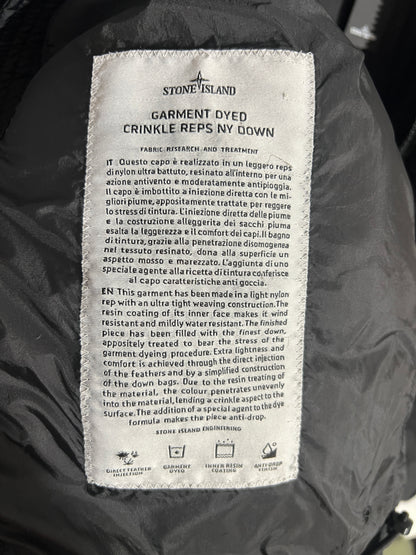 Piumino nero Garment Dyed Crinkle Reps NY Down Stone Island - Taglia S
