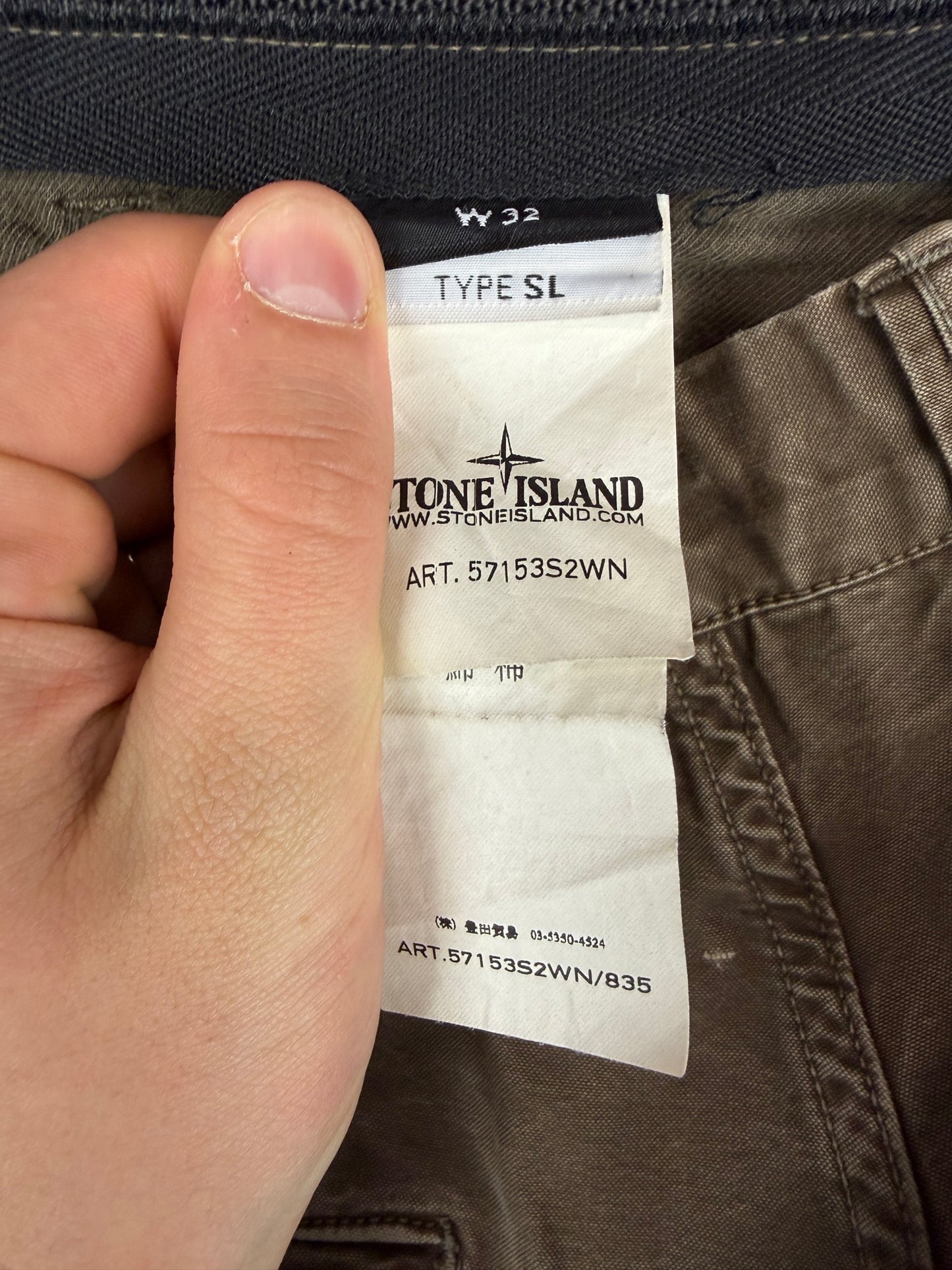 Pantaloni cargo marroni Stone Island - Taglia W32